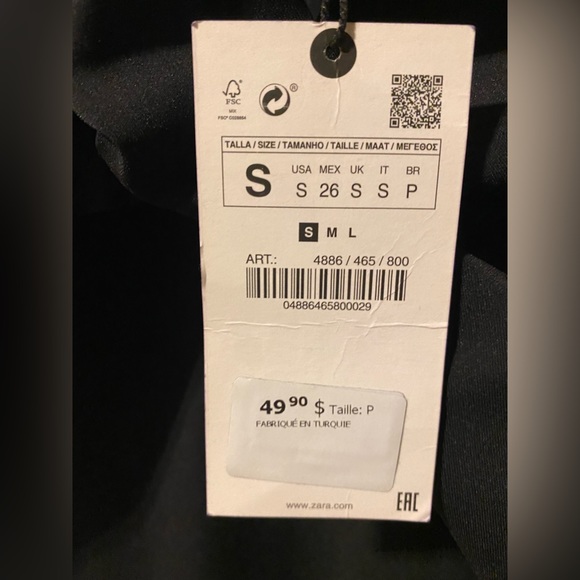 NWT Zara black fancy stylish dress - Picture 4 of 4